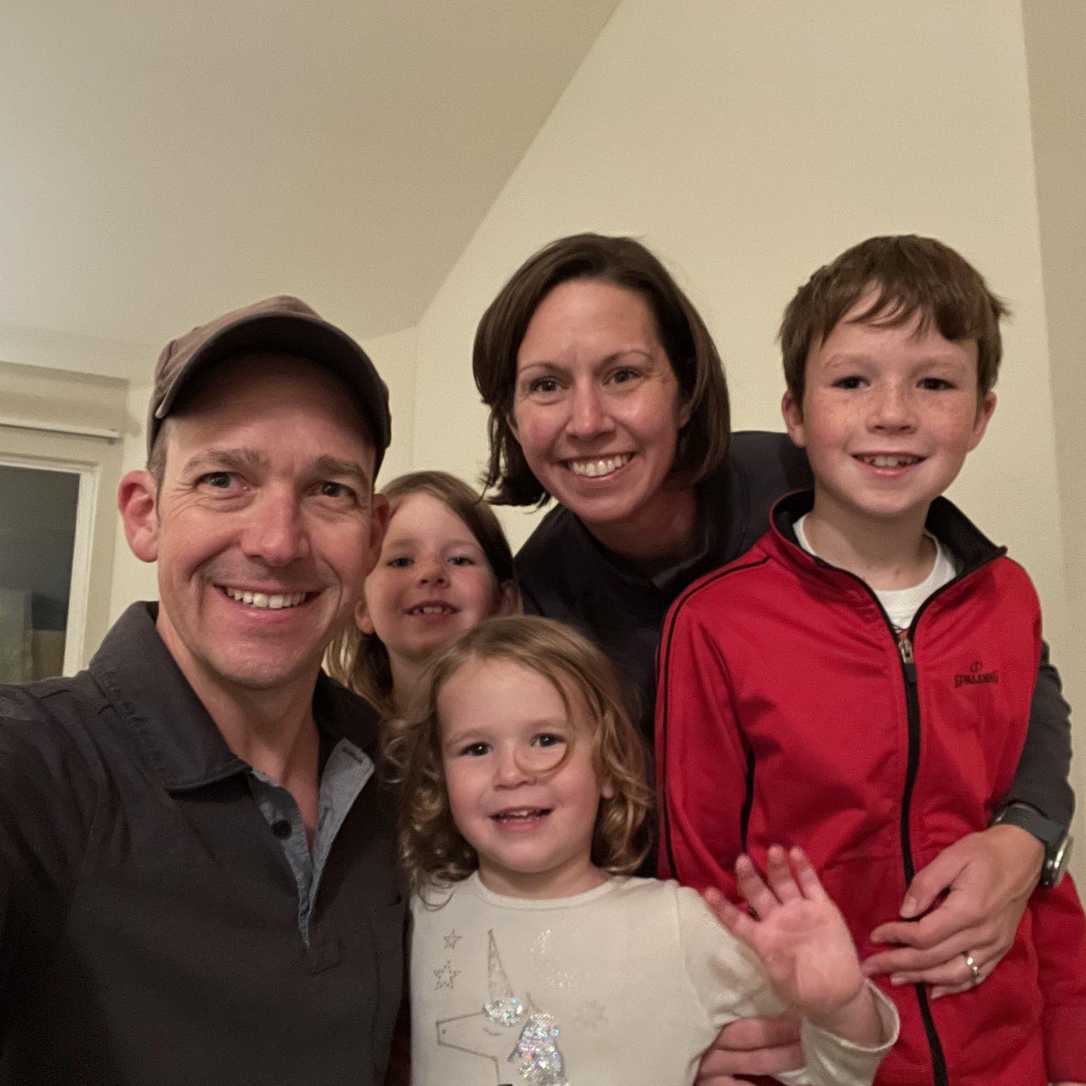 Brian Scopa with his family